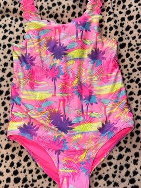 Penelope Mack Kids One-Piece Swimsuit in Pink, Purple, Yellow, Blue